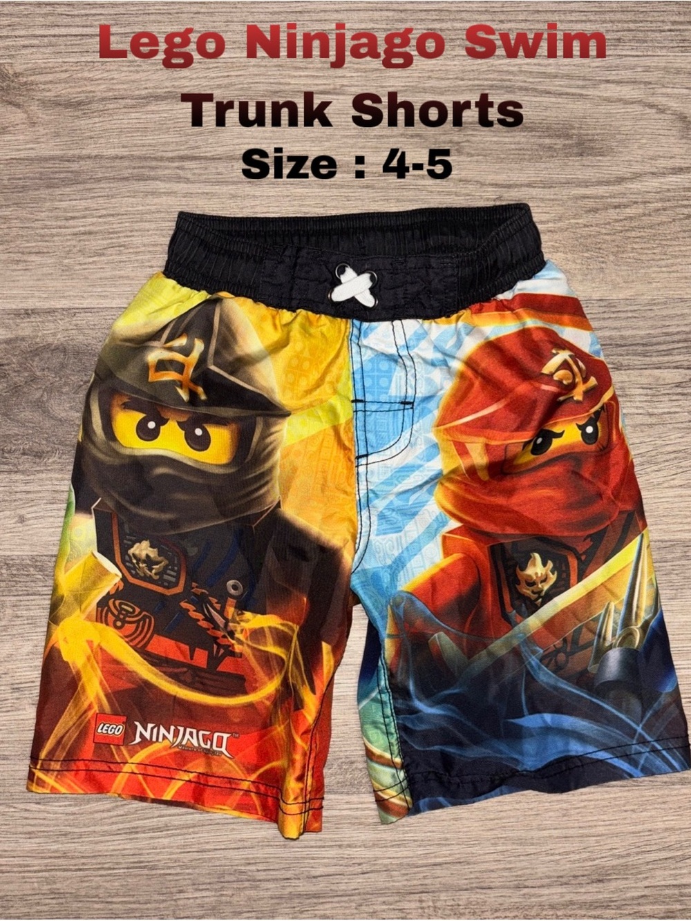 LEGO Ninjago Boys Swim Trunks Size 4-5 | No Flaws | Mesh Liner